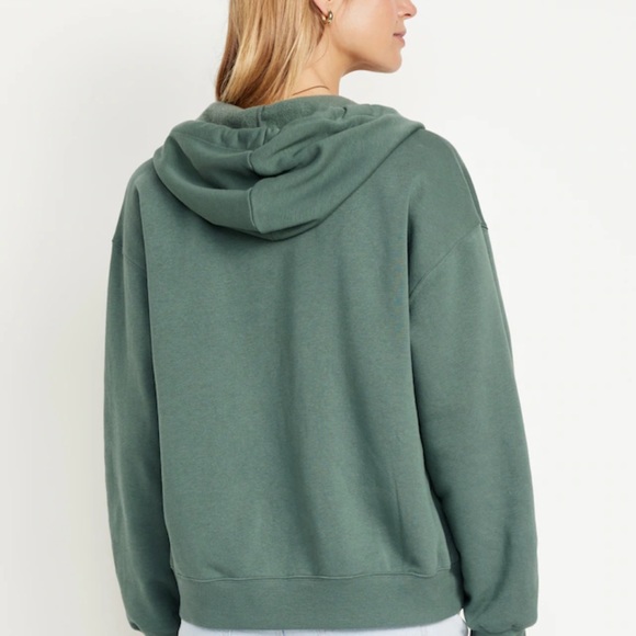 NWT OLD NAVY Full-Zip Logo Hoodie Color: Forest Shade - Picture 3 of 5